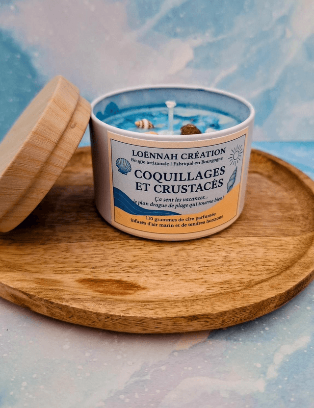 Bougie coquillages et crustacés 