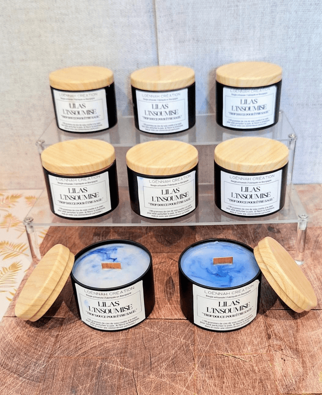 Bougie &quot; Lilas L&#039;insoumise &quot;